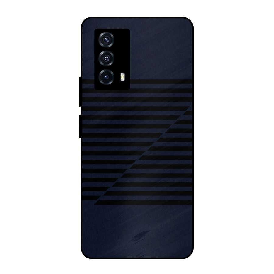 Classic Stripes Cut Metal Back Case for iQOO Z5