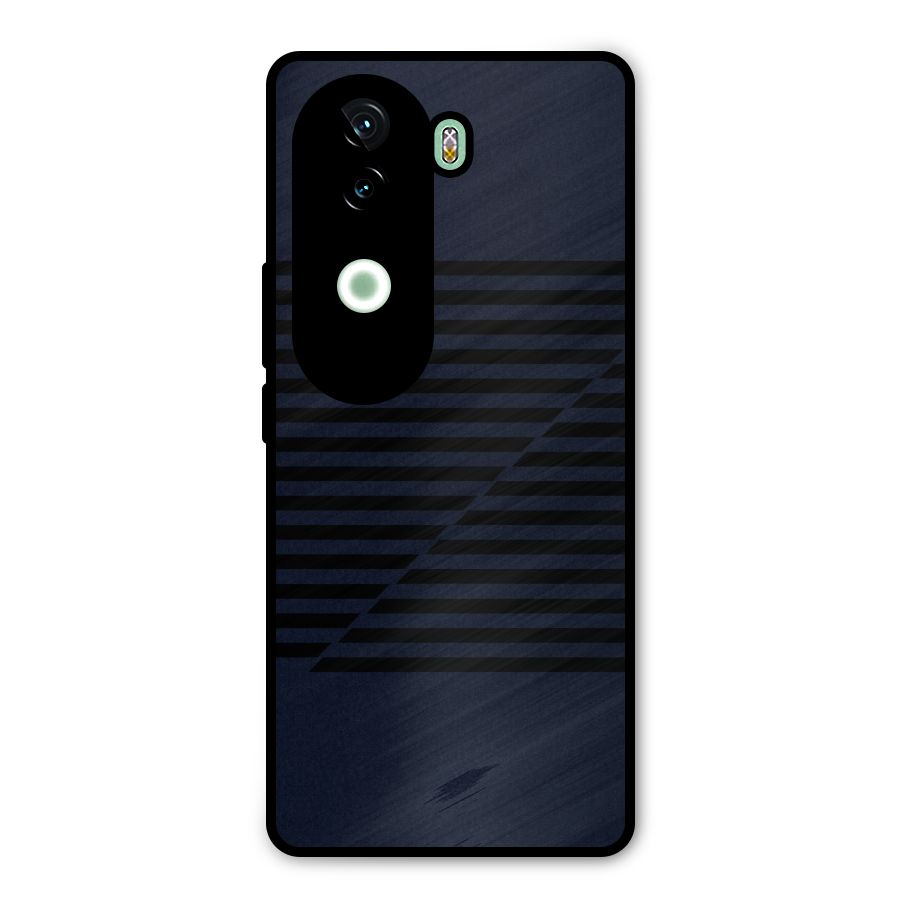 Classic Stripes Cut Metal Back Case for iQOO Z9s