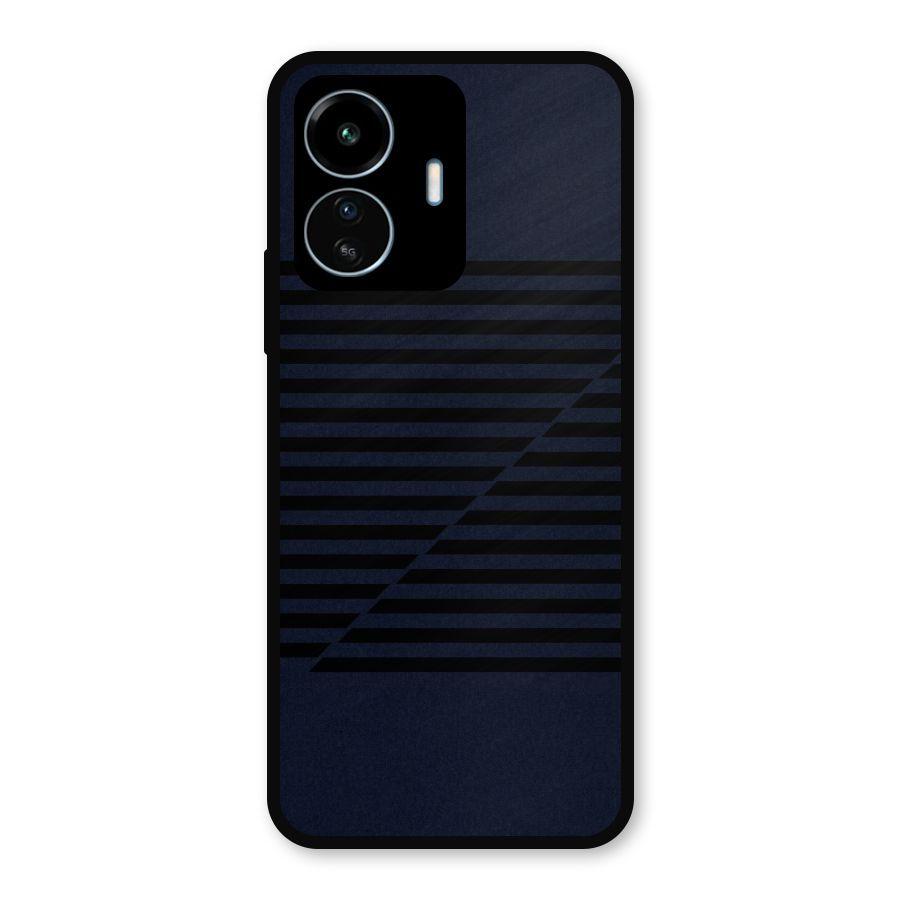 Classic Stripes Cut Metal Back Case for vivo iQOO Z6 Lite 5G