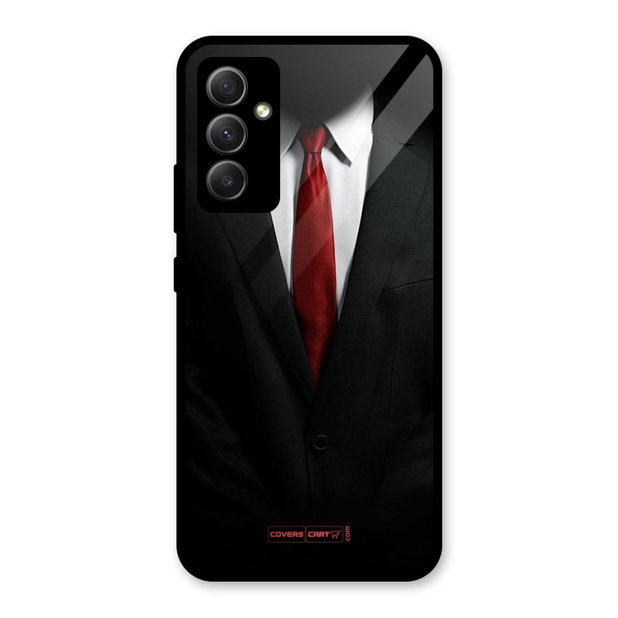 Classic Suit Glass Back Case for Galaxy A34