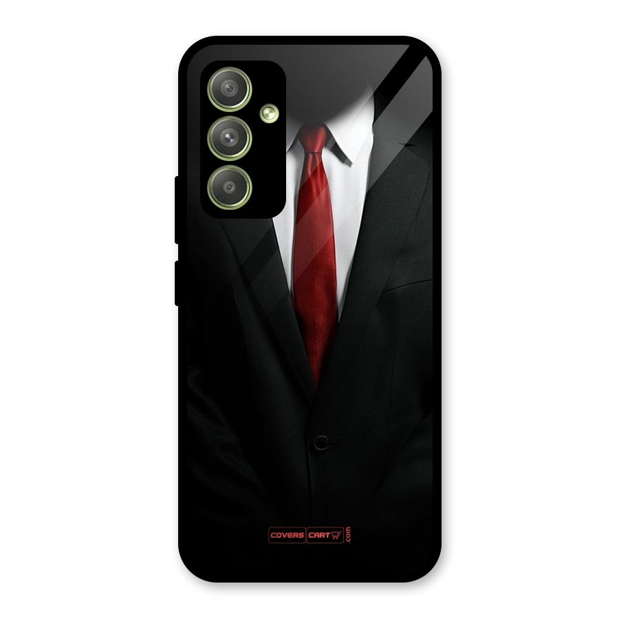 Classic Suit Glass Back Case for Galaxy A54
