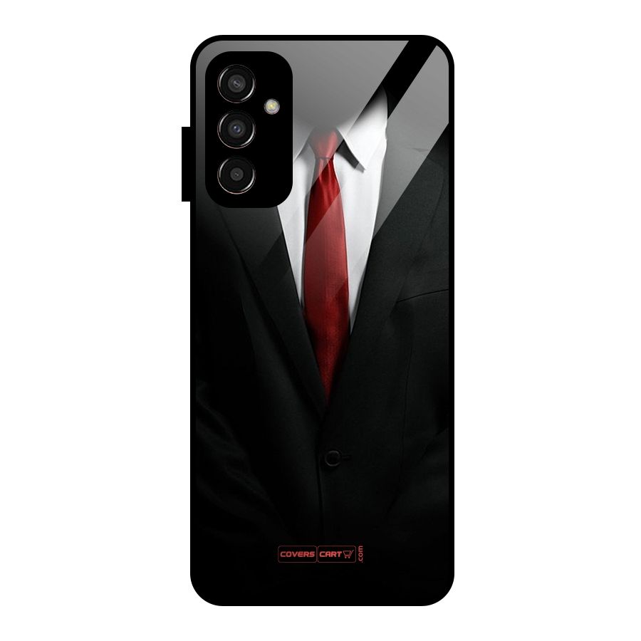 Classic Suit Glass Back Case for Galaxy F13