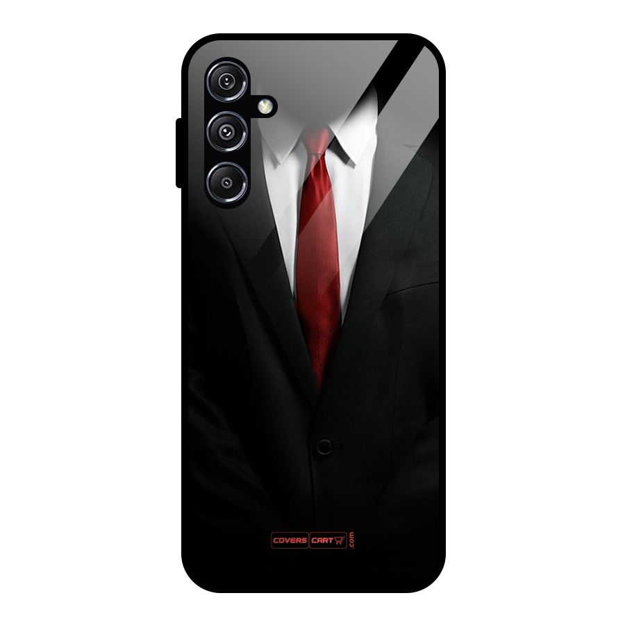 Classic Suit Glass Back Case for Galaxy M34 5G