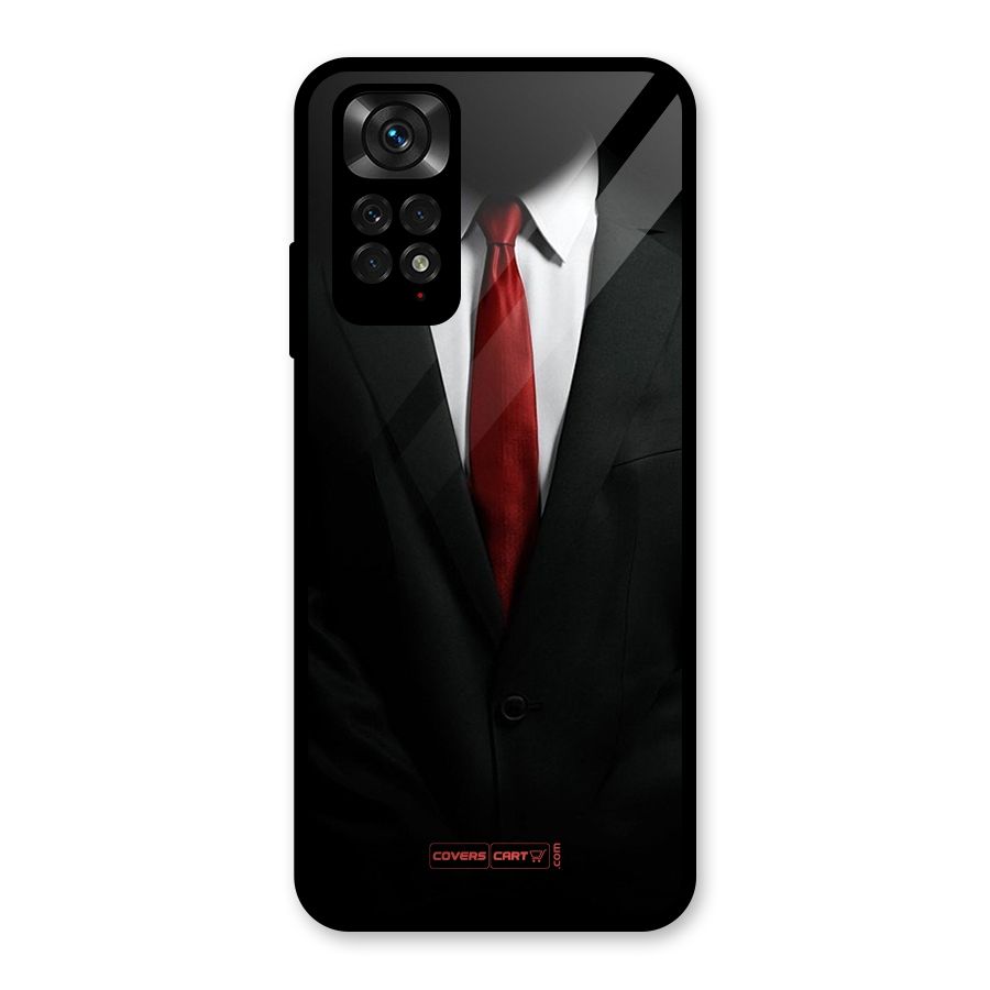 Classic Suit Glass Back Case for Redmi Note 11S