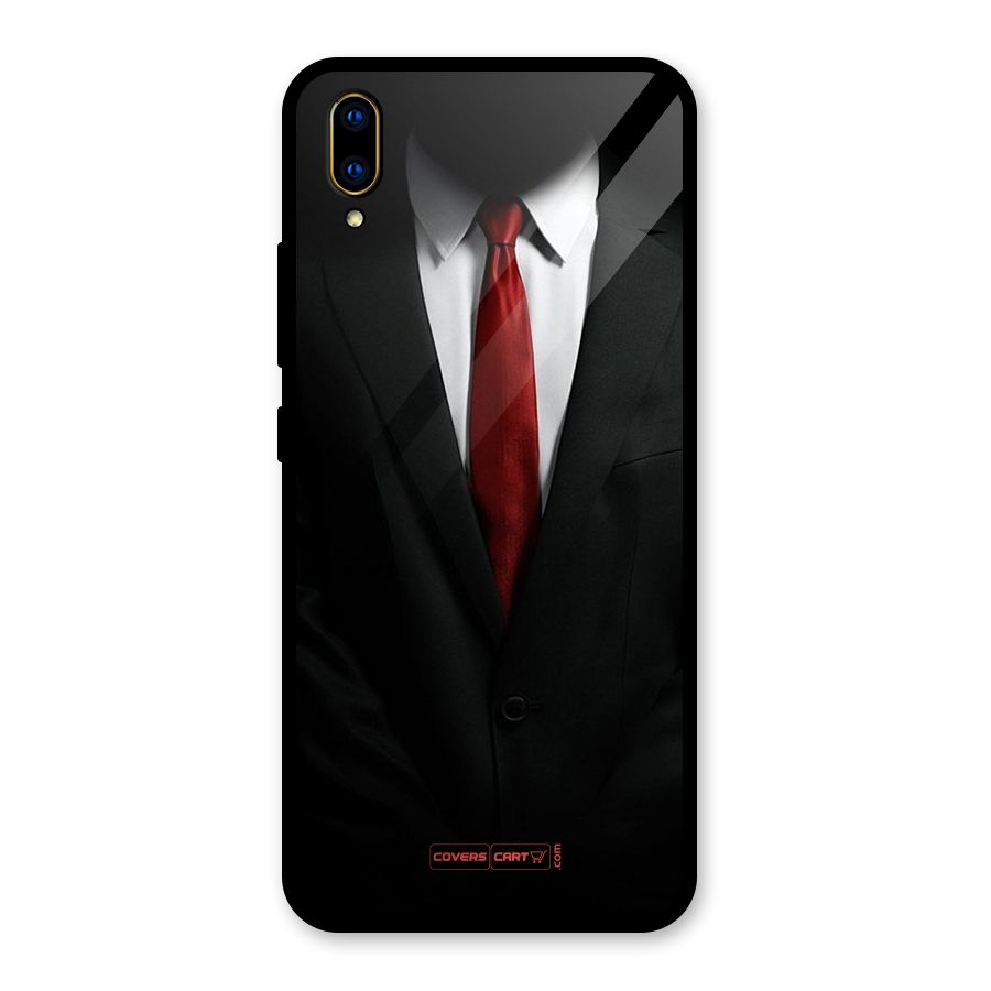 Classic Suit Glass Back Case for Vivo V11 Pro