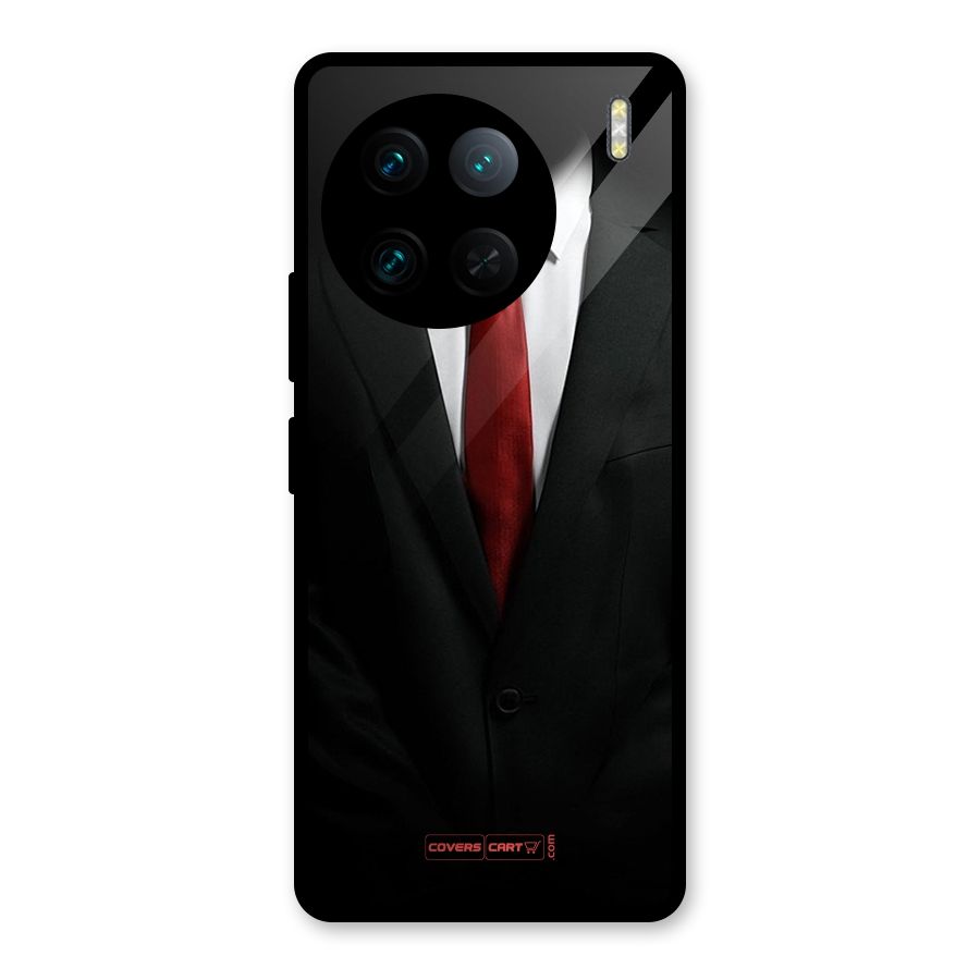Classic Suit Glass Back Case for Vivo X90 Pro