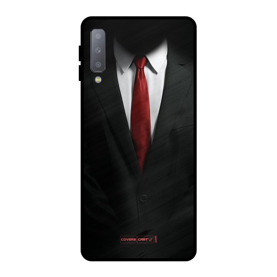 Classic Suit Metal Back Case for Galaxy A7 (2018)