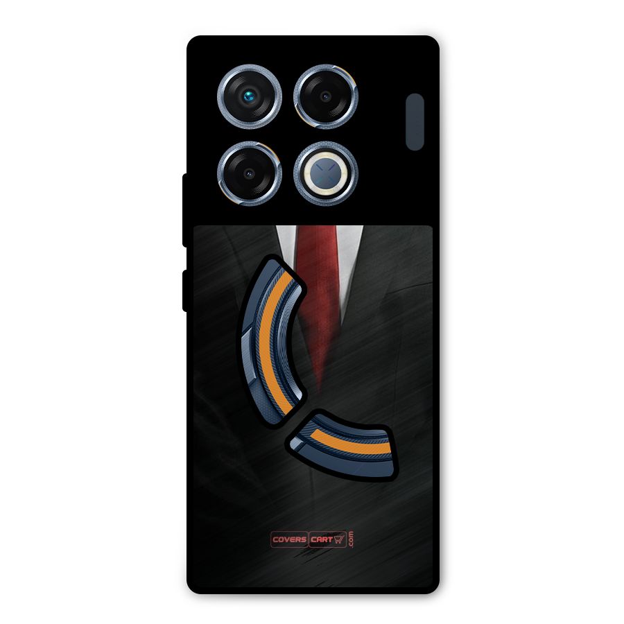 Classic Suit Metal Back Case for Infinix GT 20 Pro