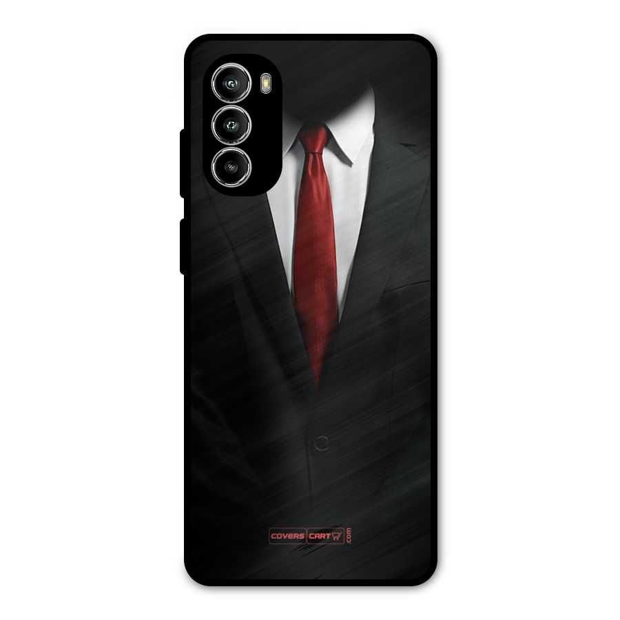 Classic Suit Metal Back Case for Moto G52