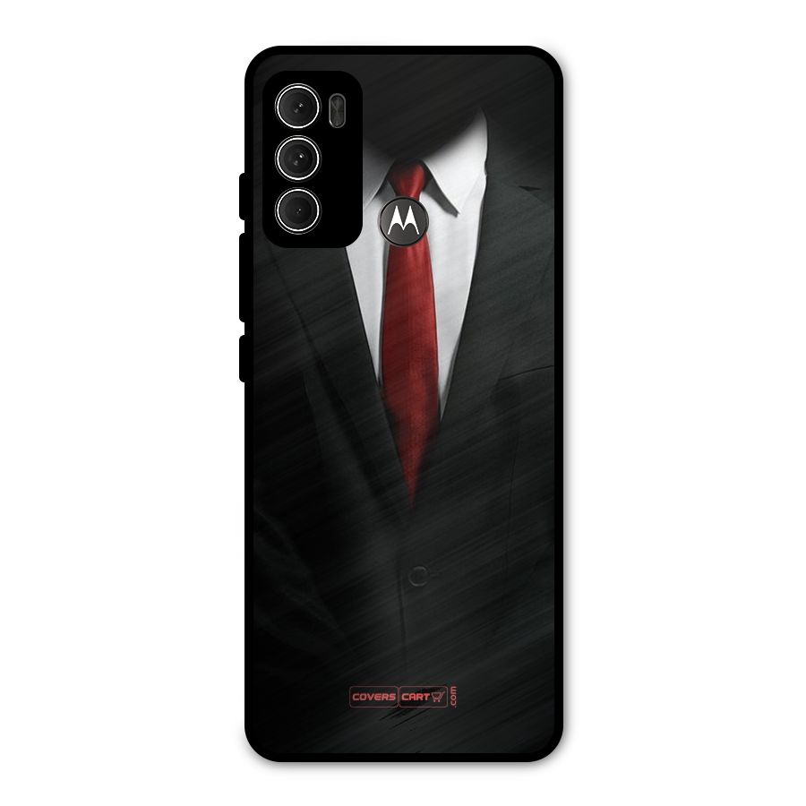 Classic Suit Metal Back Case for Moto G60