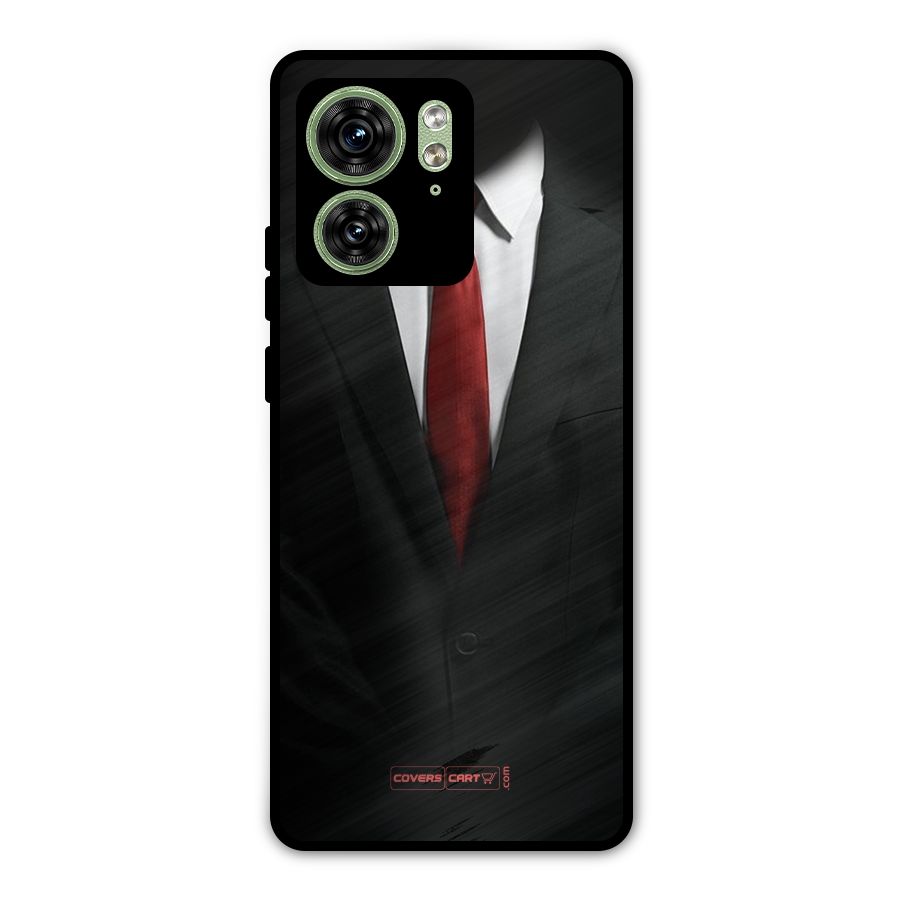 Classic Suit Metal Back Case for Motorola Edge 40 5G
