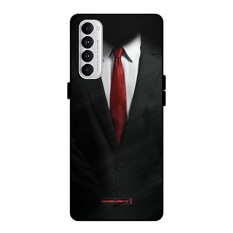 Classic Suit Metal Back Case for Oppo Reno4 Pro