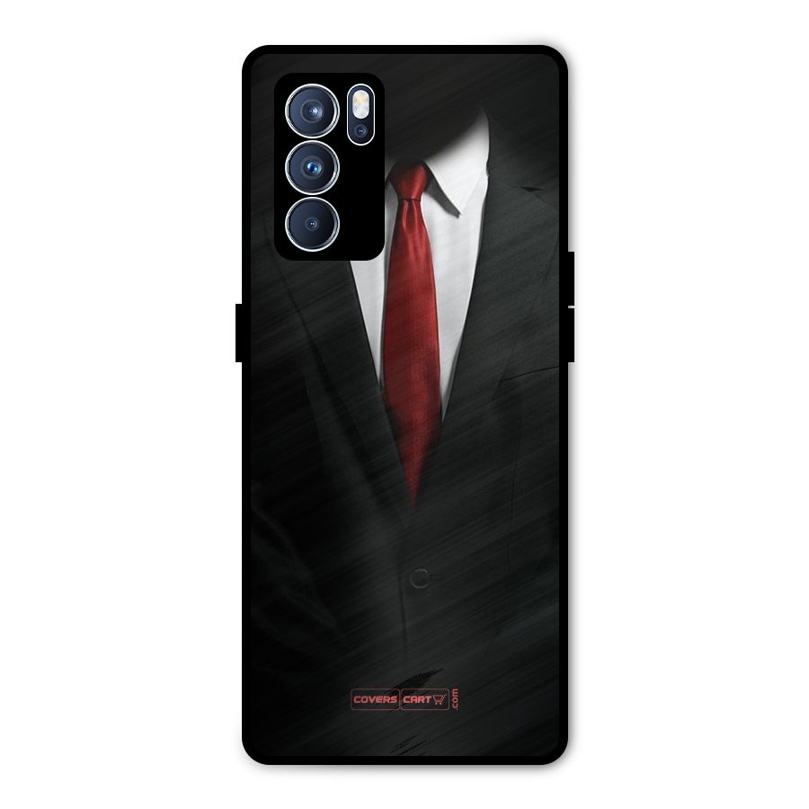 Classic Suit Metal Back Case for Oppo Reno6 Pro 5G