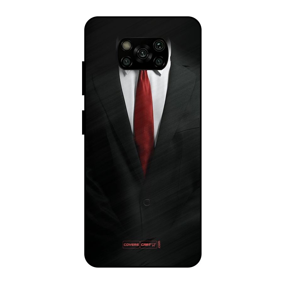 Classic Suit Metal Back Case for Poco X3