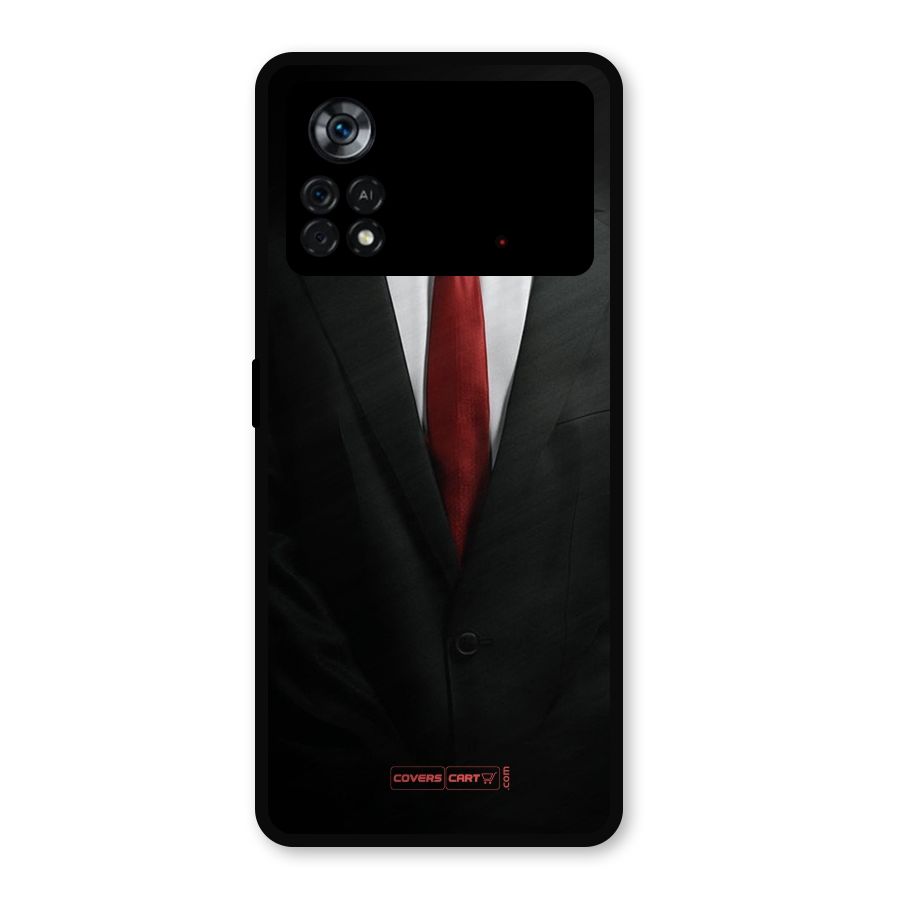 Classic Suit Metal Back Case for Poco X4 Pro 5G