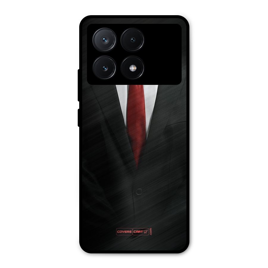 Classic Suit Metal Back Case for Poco X6 Pro