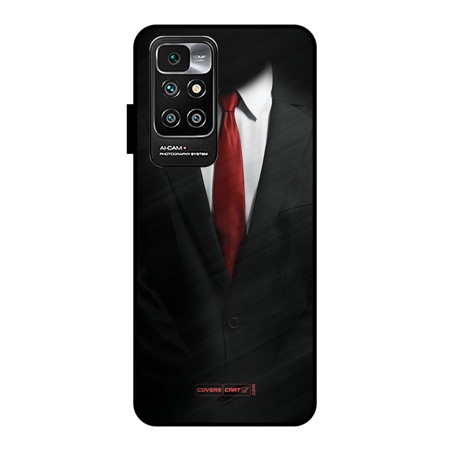 Classic Suit Metal Back Case for Redmi 10 Prime