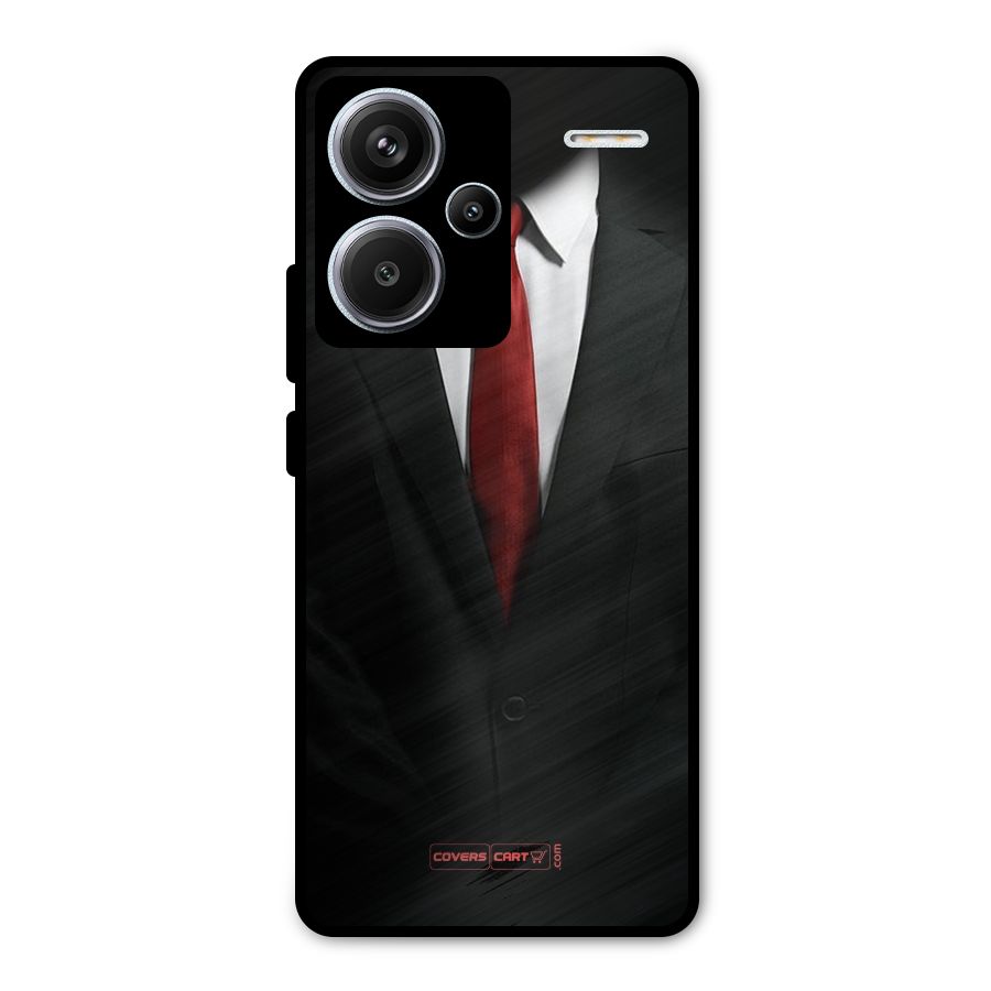 Classic Suit Metal Back Case for Redmi Note 13 Pro Plus