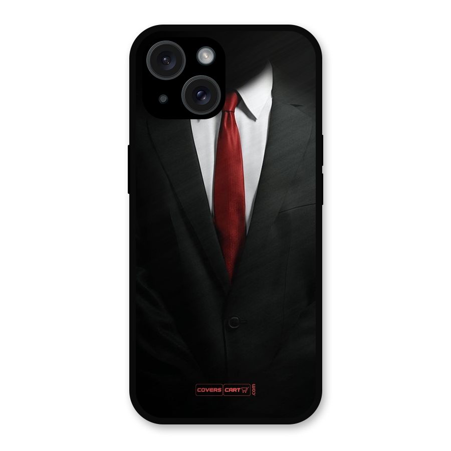 Classic Suit Metal Back Case for iPhone 15