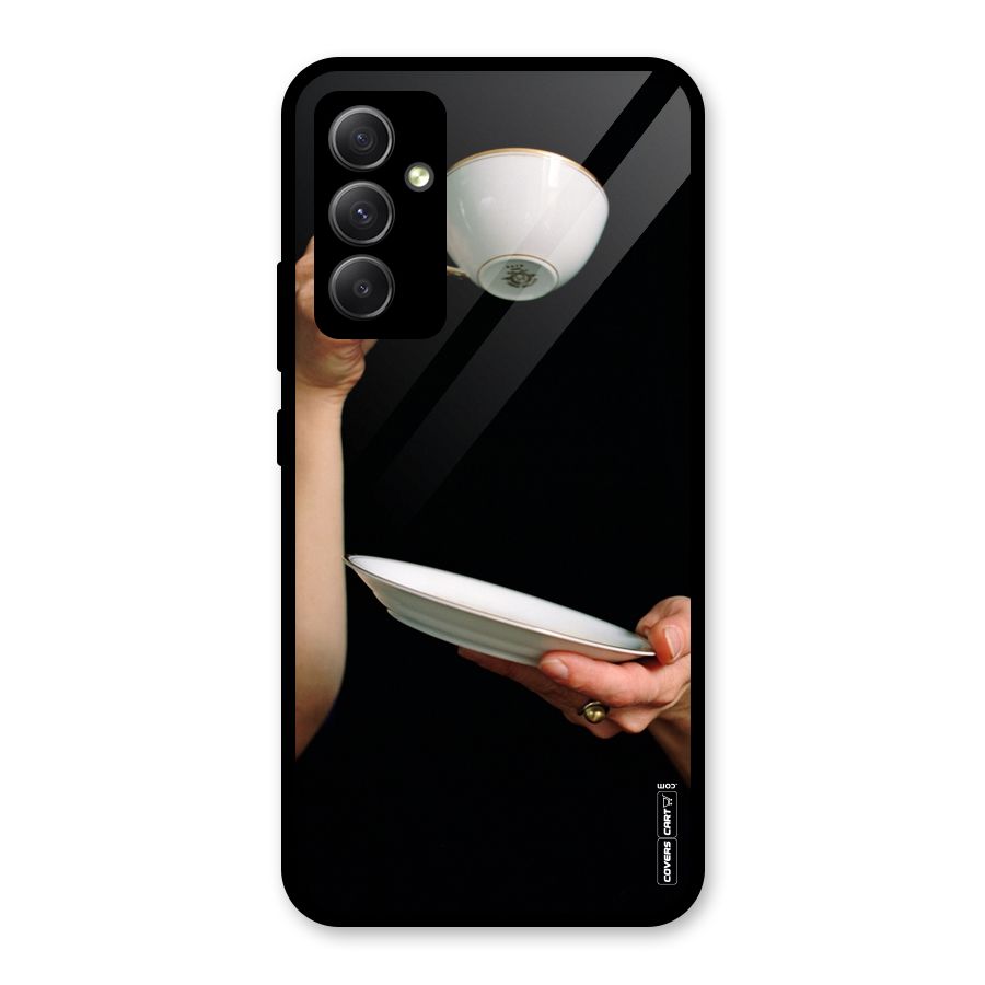 Classic Tea Cup Glass Back Case for Galaxy A34