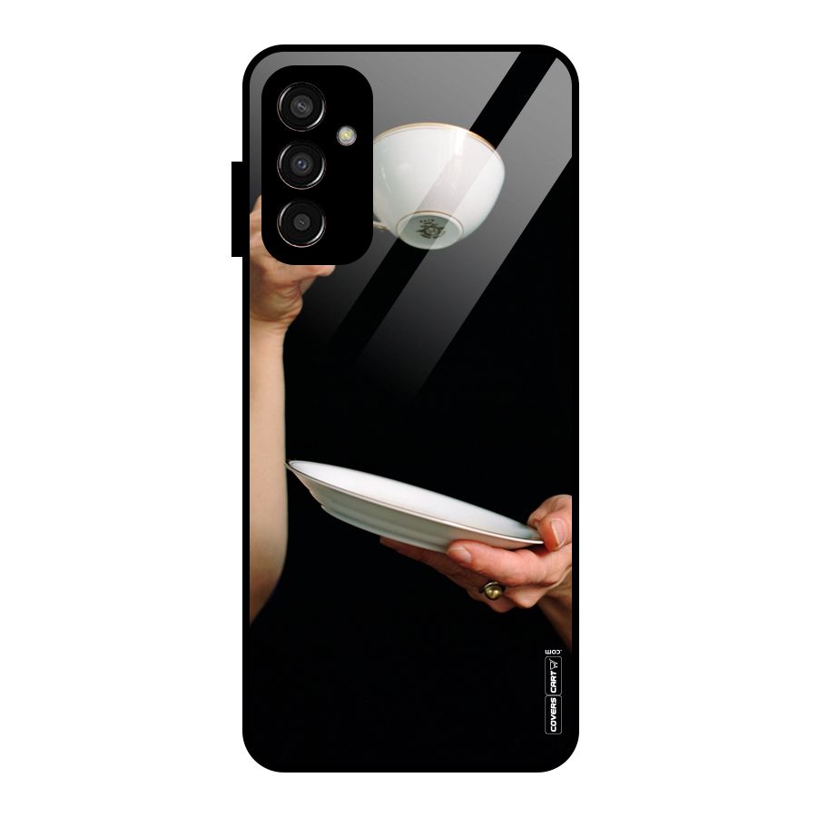Classic Tea Cup Glass Back Case for Galaxy F13