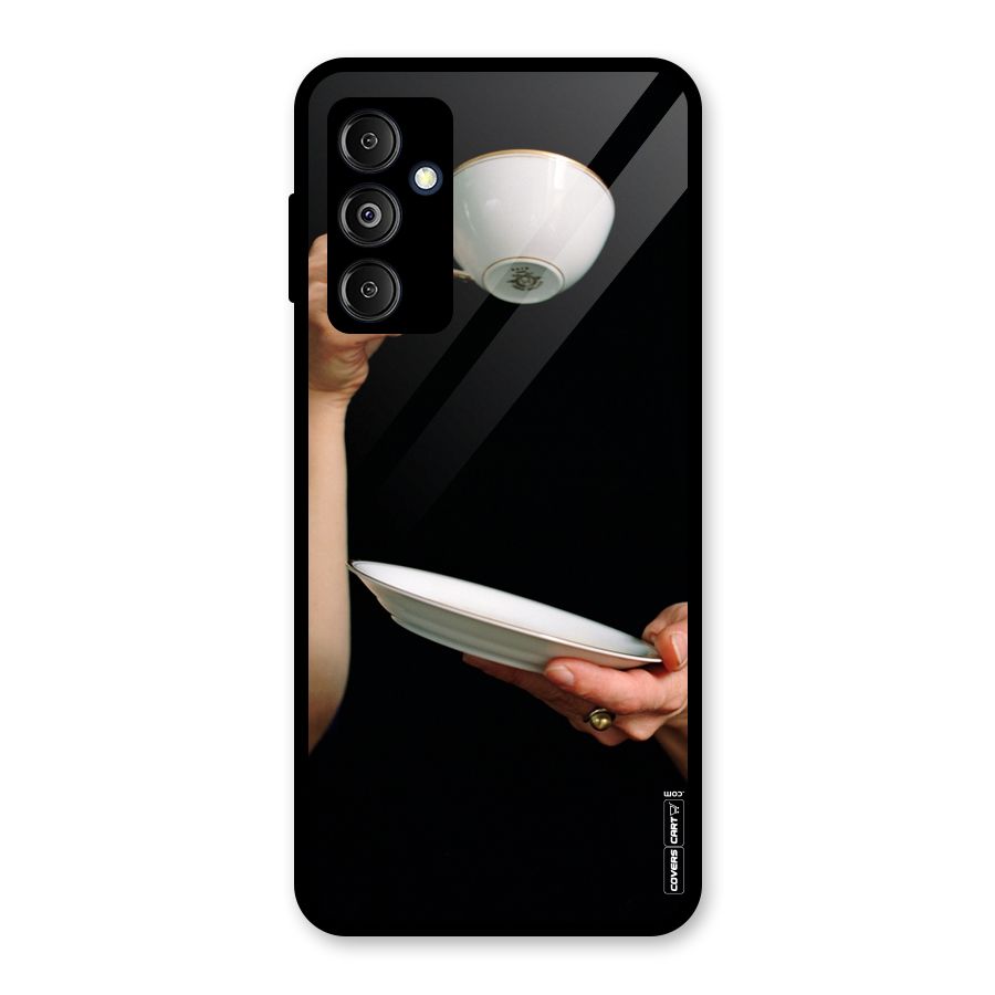 Classic Tea Cup Glass Back Case for Galaxy M14 5G