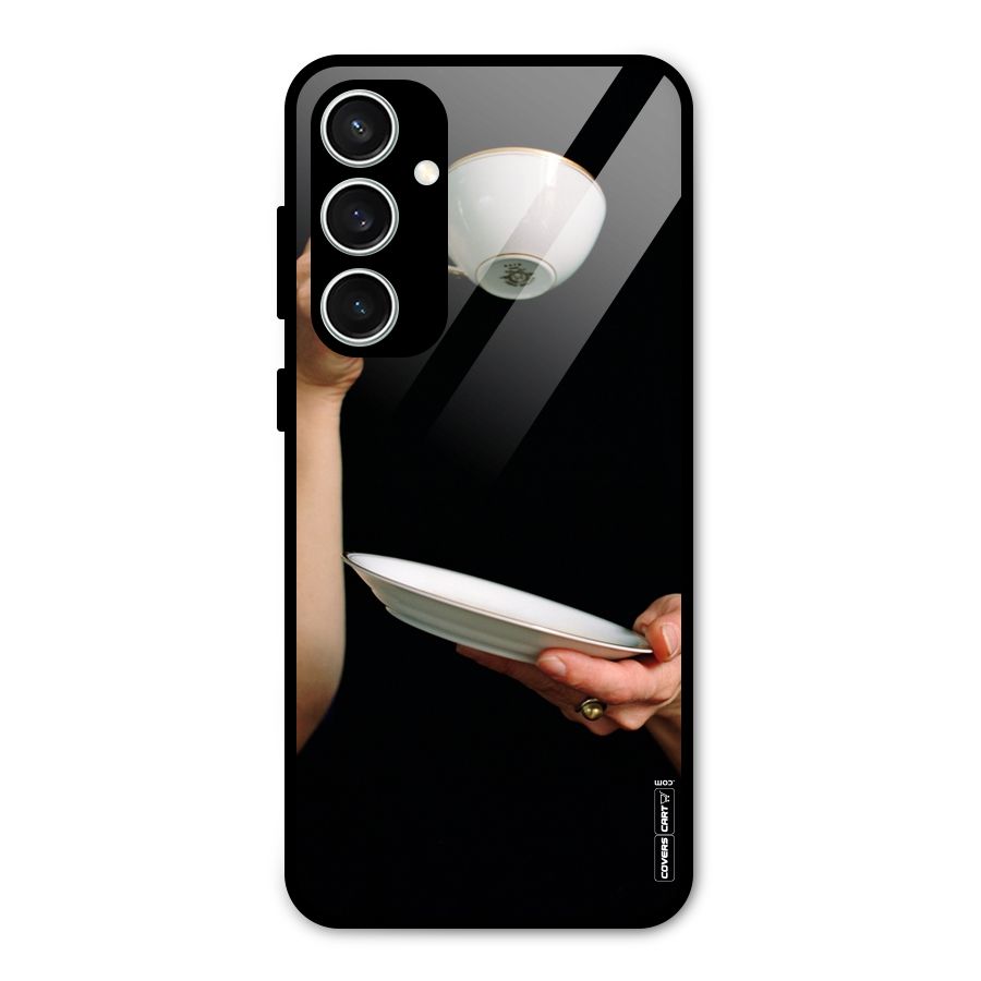 Classic Tea Cup Glass Back Case for Galaxy S23 FE