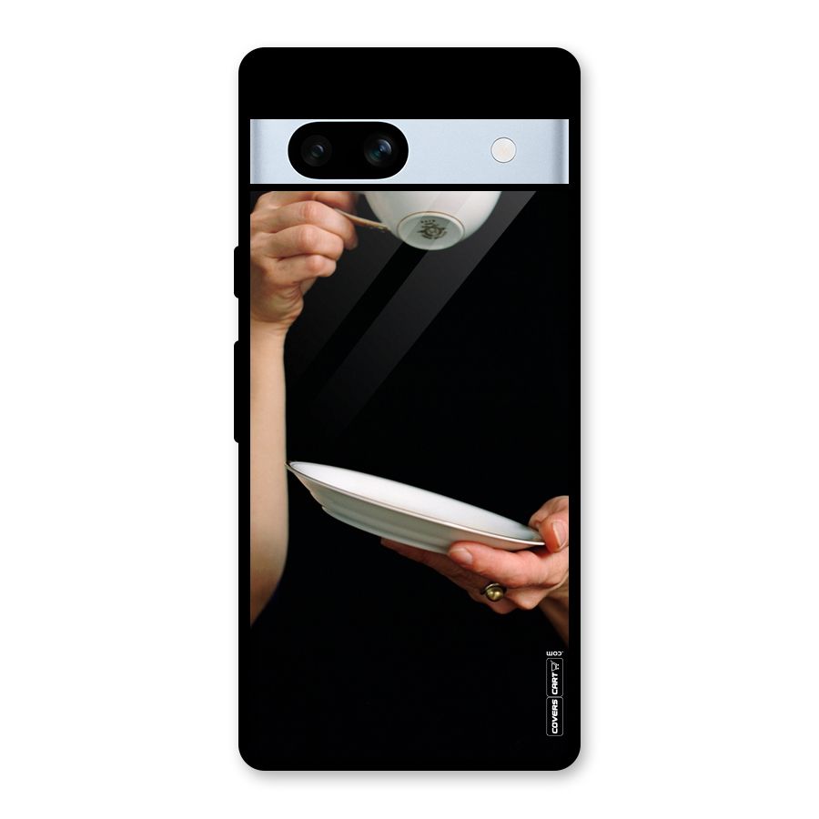 Classic Tea Cup Glass Back Case for Google Pixel 7a