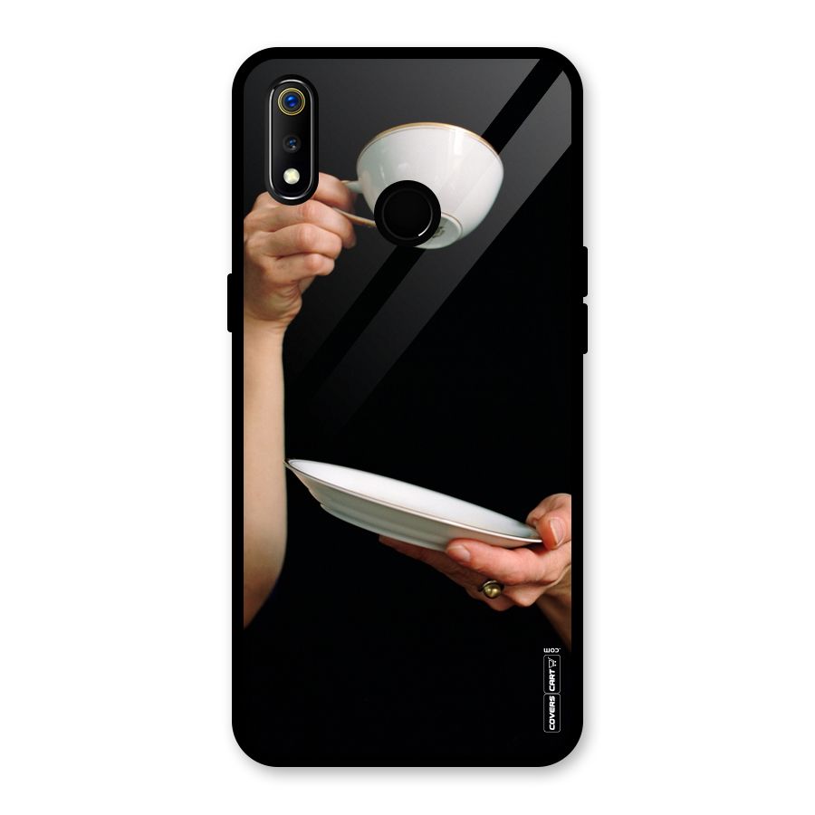 Classic Tea Cup Glass Back Case for Realme 3