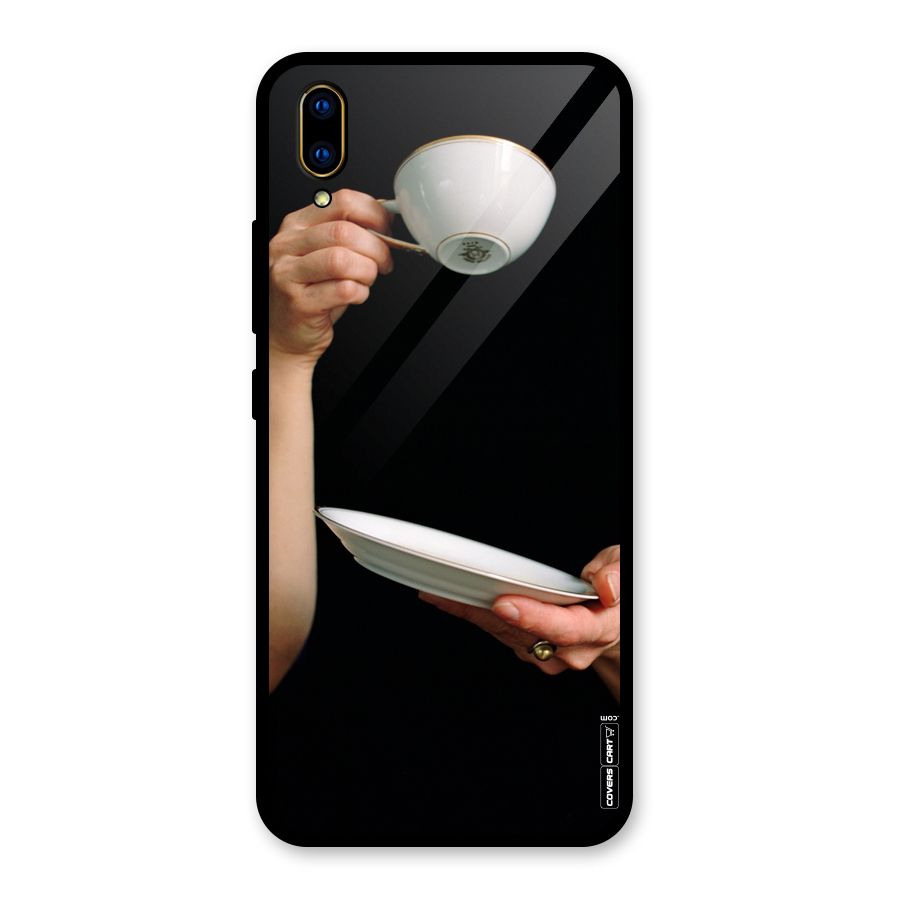 Classic Tea Cup Glass Back Case for Vivo V11 Pro
