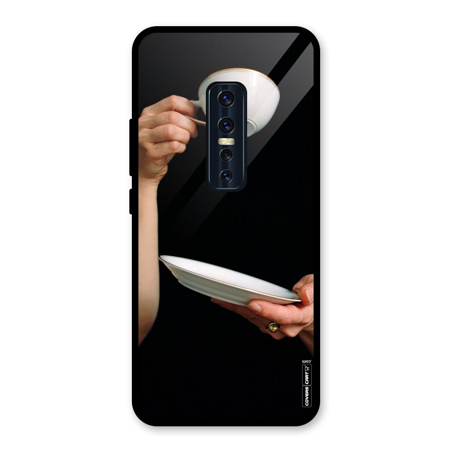 Classic Tea Cup Glass Back Case for Vivo V17 Pro