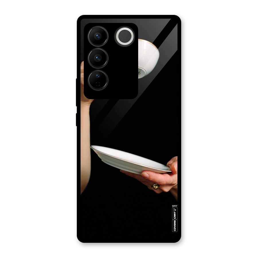 Classic Tea Cup Glass Back Case for Vivo V27