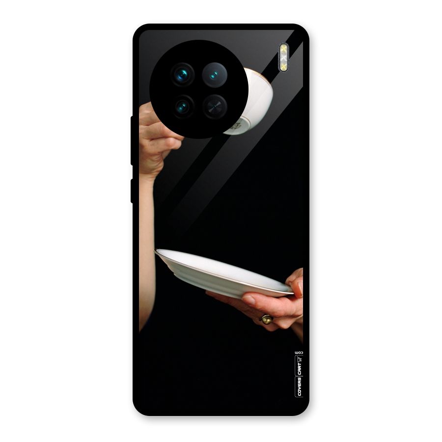 Classic Tea Cup Glass Back Case for Vivo X90