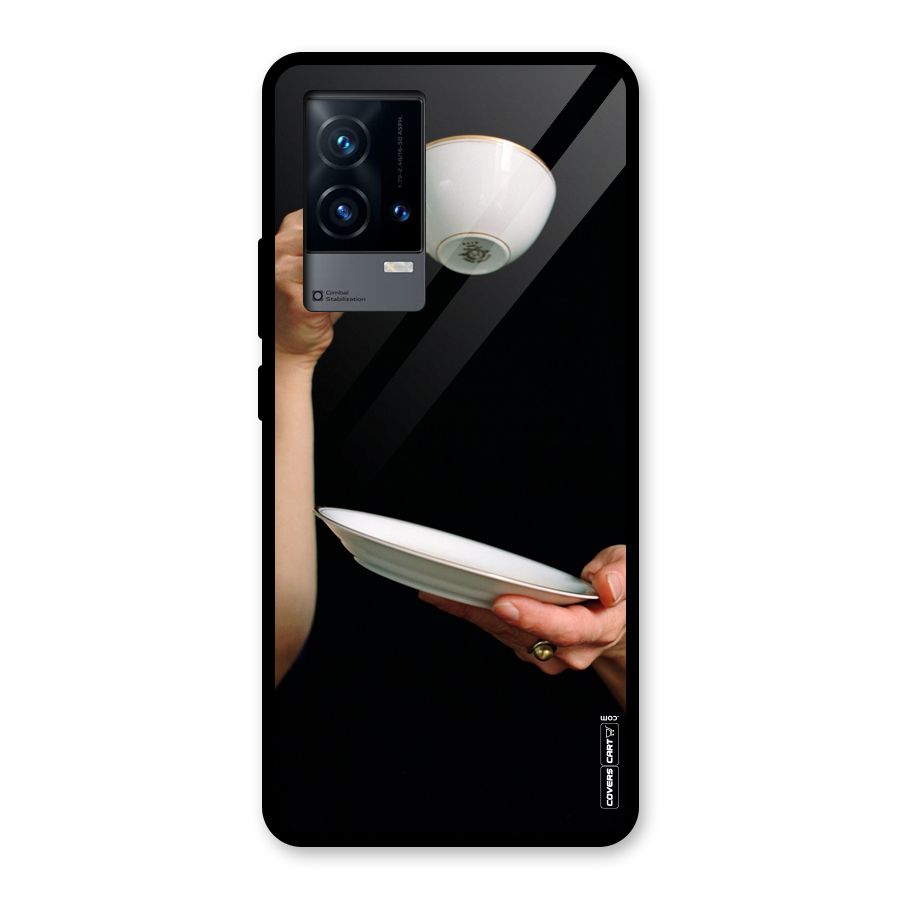 Classic Tea Cup Glass Back Case for iQOO 9 5G