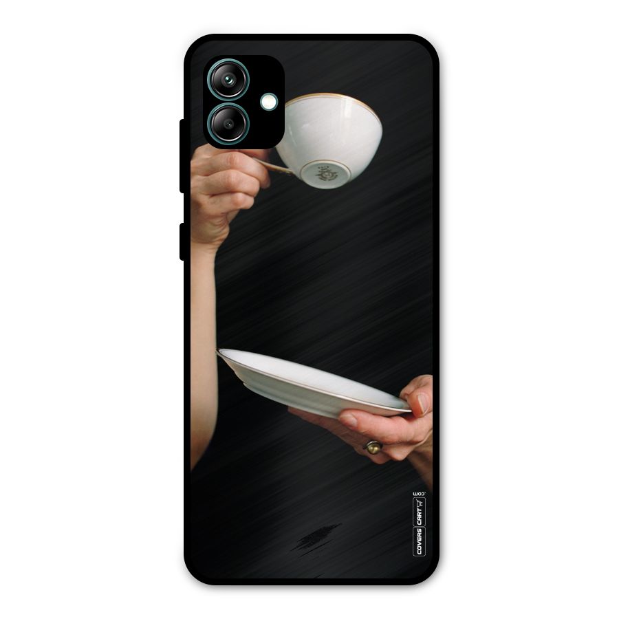 Classic Tea Cup Metal Back Case for Galaxy A04