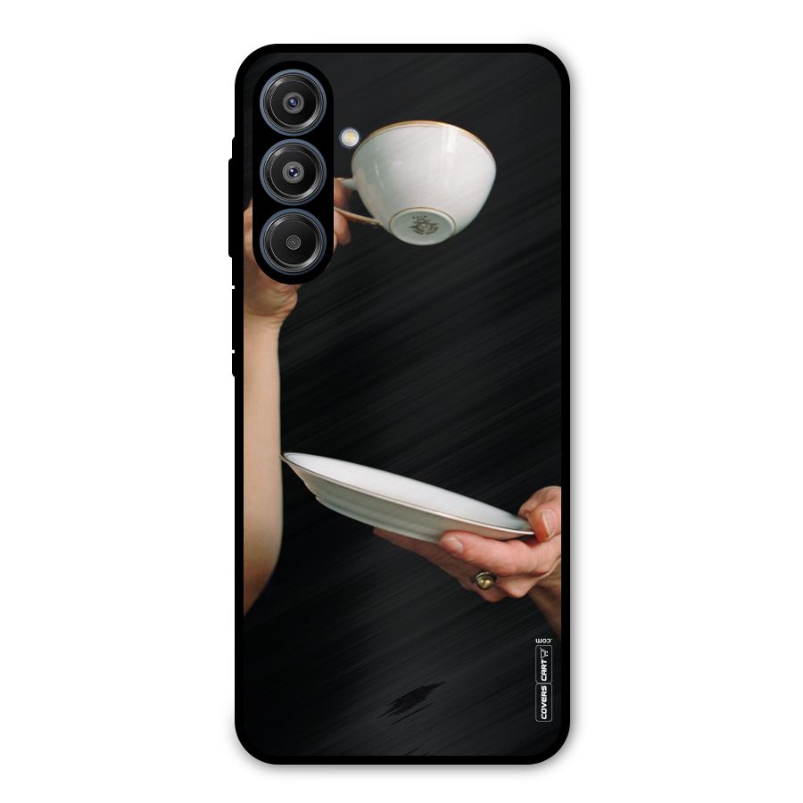 Classic Tea Cup Metal Back Case for Galaxy A16 5G