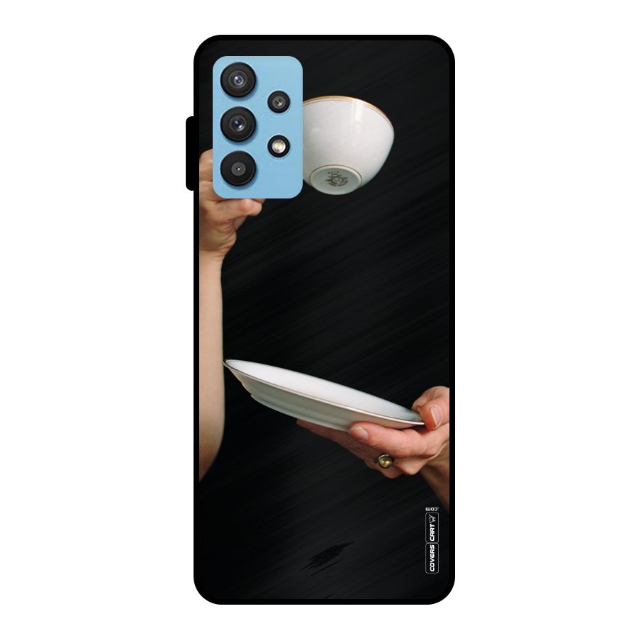 Classic Tea Cup Metal Back Case for Galaxy M32 5G