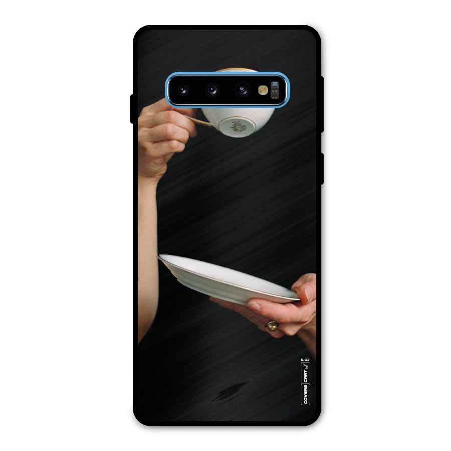 Classic Tea Cup Metal Back Case for Galaxy S10
