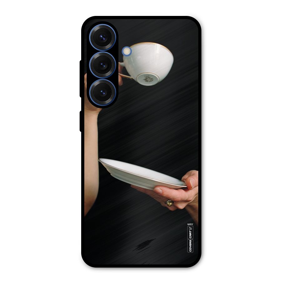 Classic Tea Cup Metal Back Case for Galaxy S25