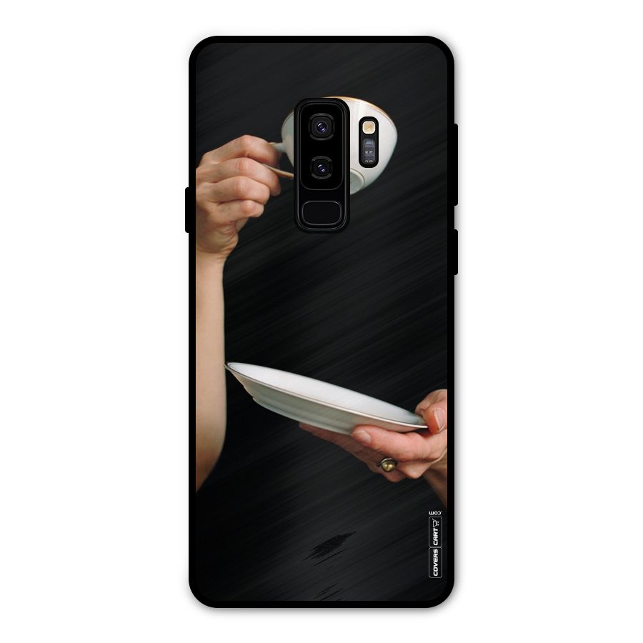 Classic Tea Cup Metal Back Case for Galaxy S9 Plus