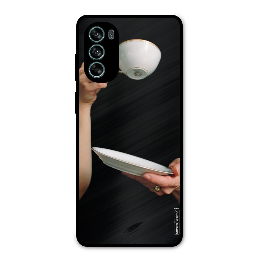 Classic Tea Cup Metal Back Case for Moto G62