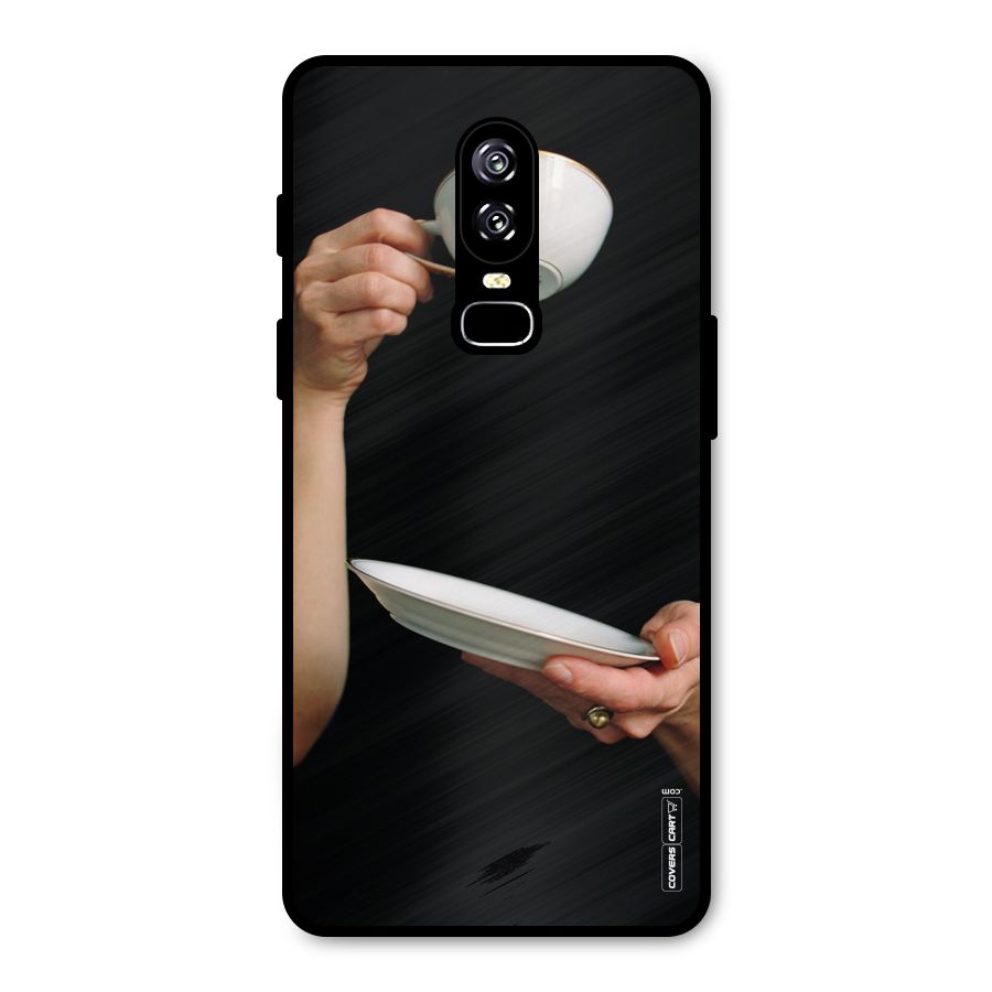 Classic Tea Cup Metal Back Case for OnePlus 6