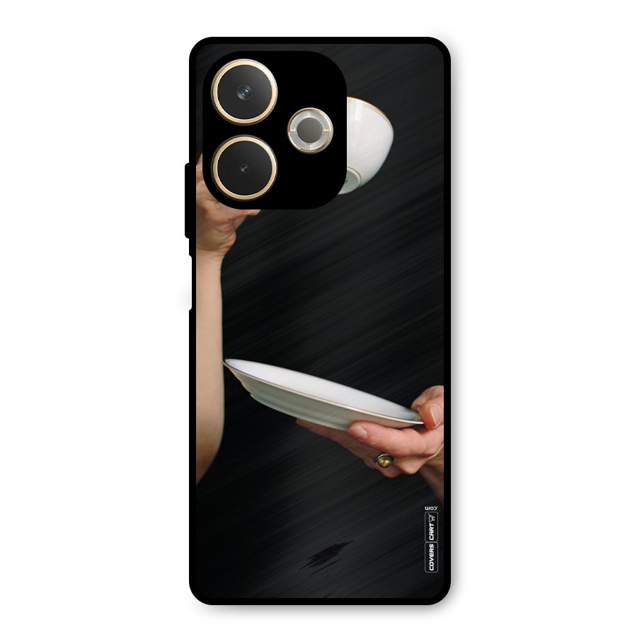 Classic Tea Cup Metal Back Case for Oppo A5 Pro