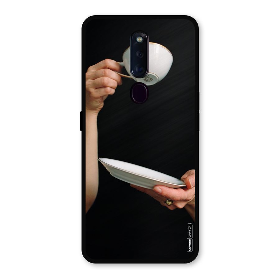 Classic Tea Cup Metal Back Case for Oppo F11 Pro