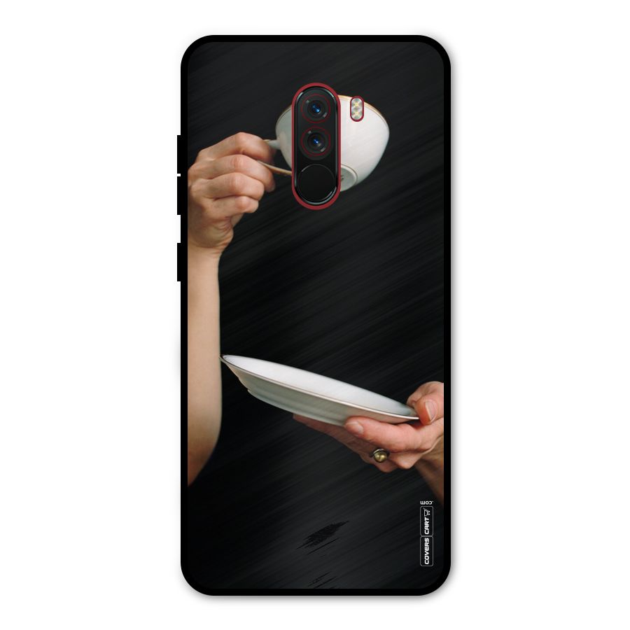 Classic Tea Cup Metal Back Case for Poco F1