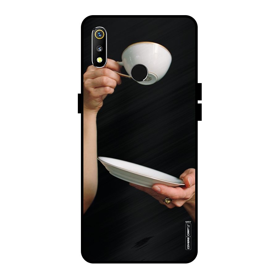 Classic Tea Cup Metal Back Case for Realme 3i
