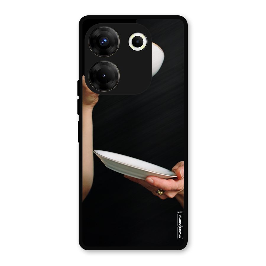 Classic Tea Cup Metal Back Case for Tecno Camon 20