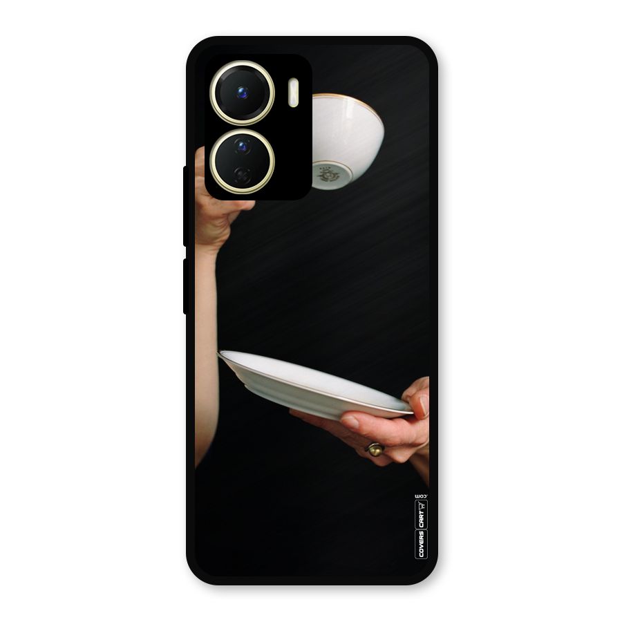 Classic Tea Cup Metal Back Case for Vivo T2x