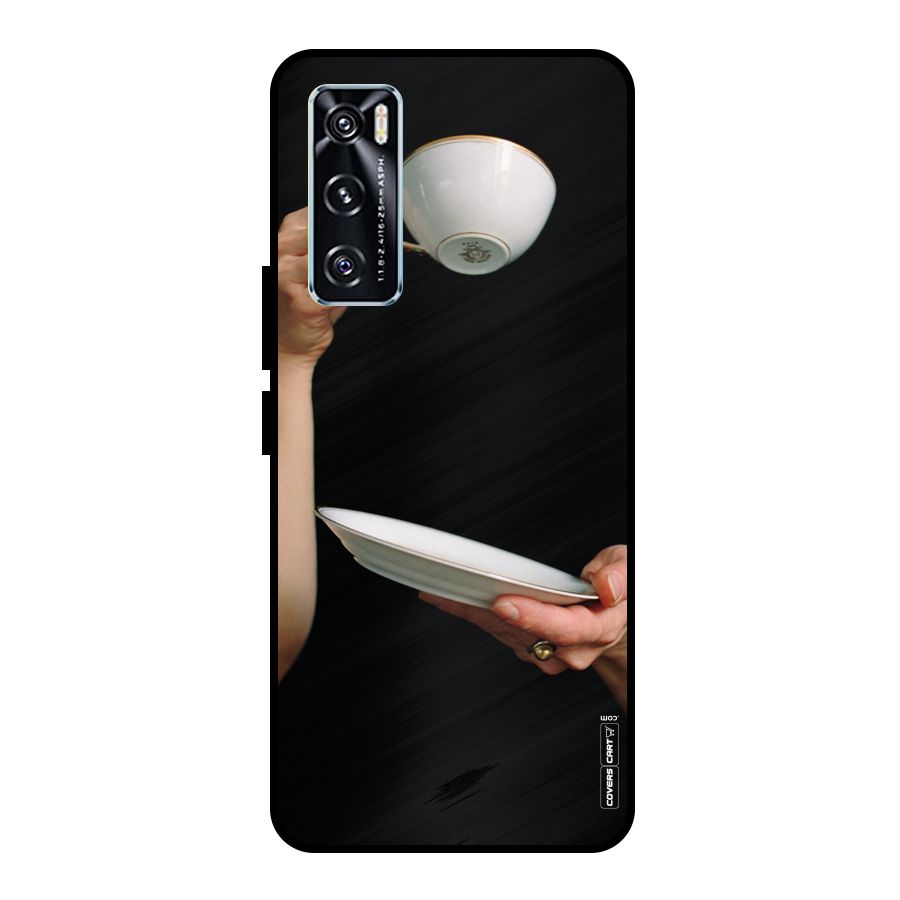 Classic Tea Cup Metal Back Case for Vivo V20 SE