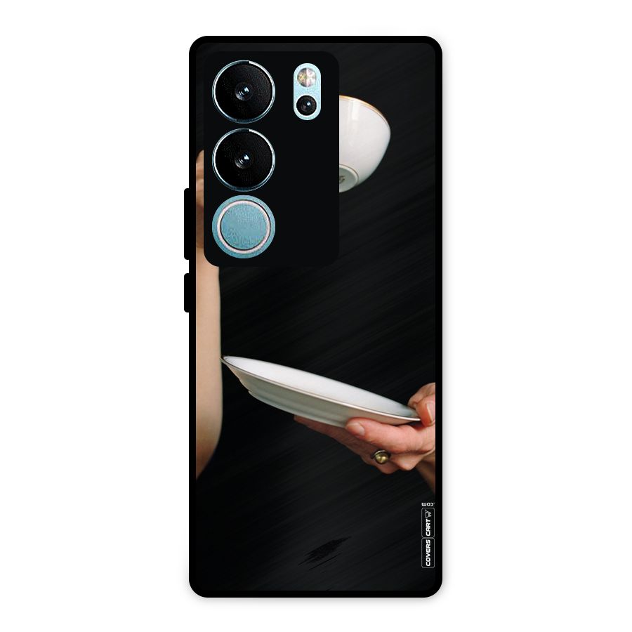 Classic Tea Cup Metal Back Case for Vivo V29